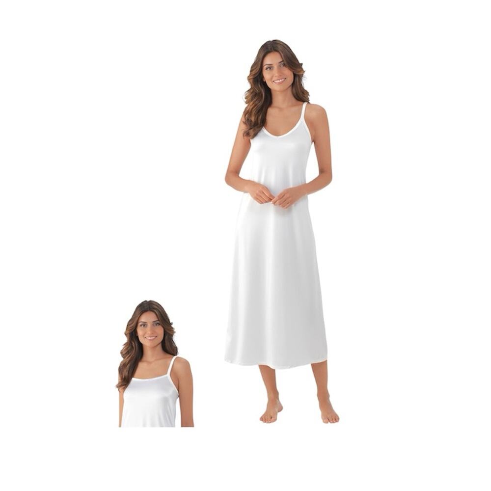 Vanity Fair Lingerie® Daywear Solutions Spinslip 32-in. White Women's Nightgown